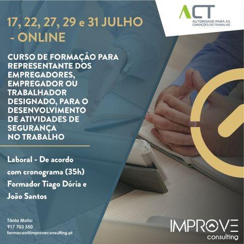 Curso de Formação para Representante dos Empregadores, Empregador ou Trabalhador Designado, para o desenvolvimento de atividades de segurança no trabalho 